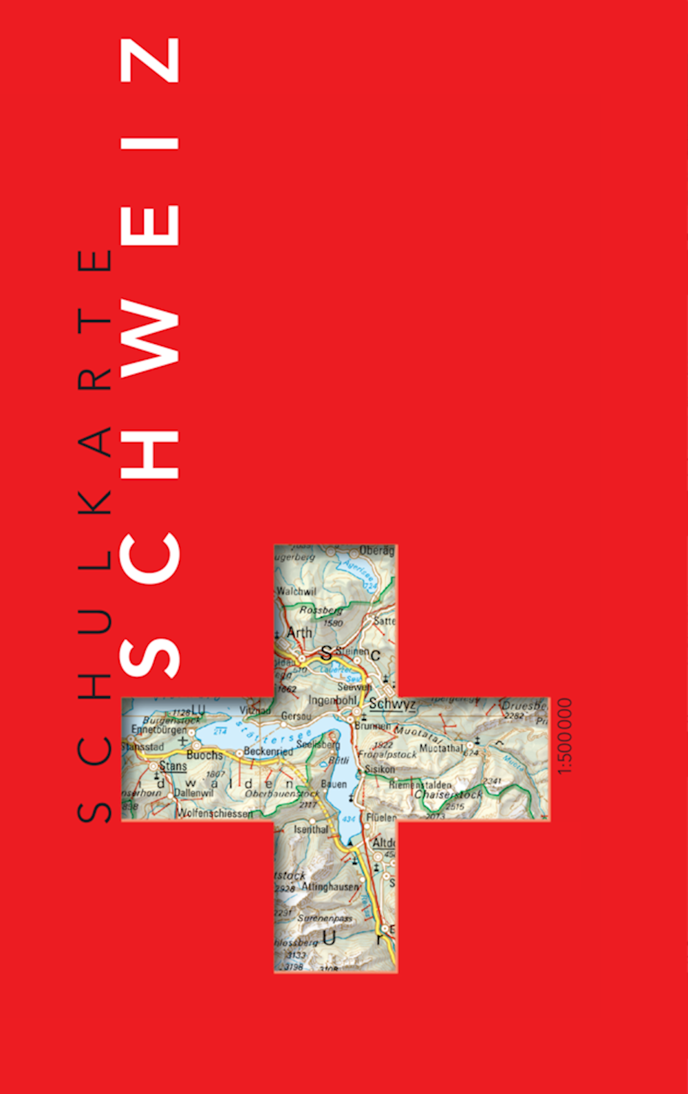 Schulkarte Schweiz  Gefalzte Ausgabe
